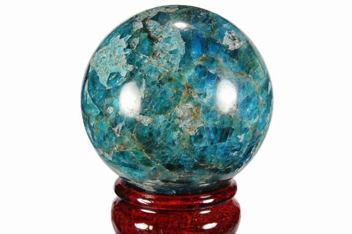 Bright Blue Apatite Sphere - Madagascar #100318